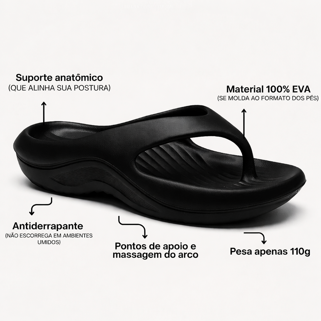 Chinelo Anatômico Ortho Pé+Conforto™ - Branco